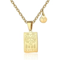 Collar Heshpaws Zodiac Constellation Tarot Card Plata