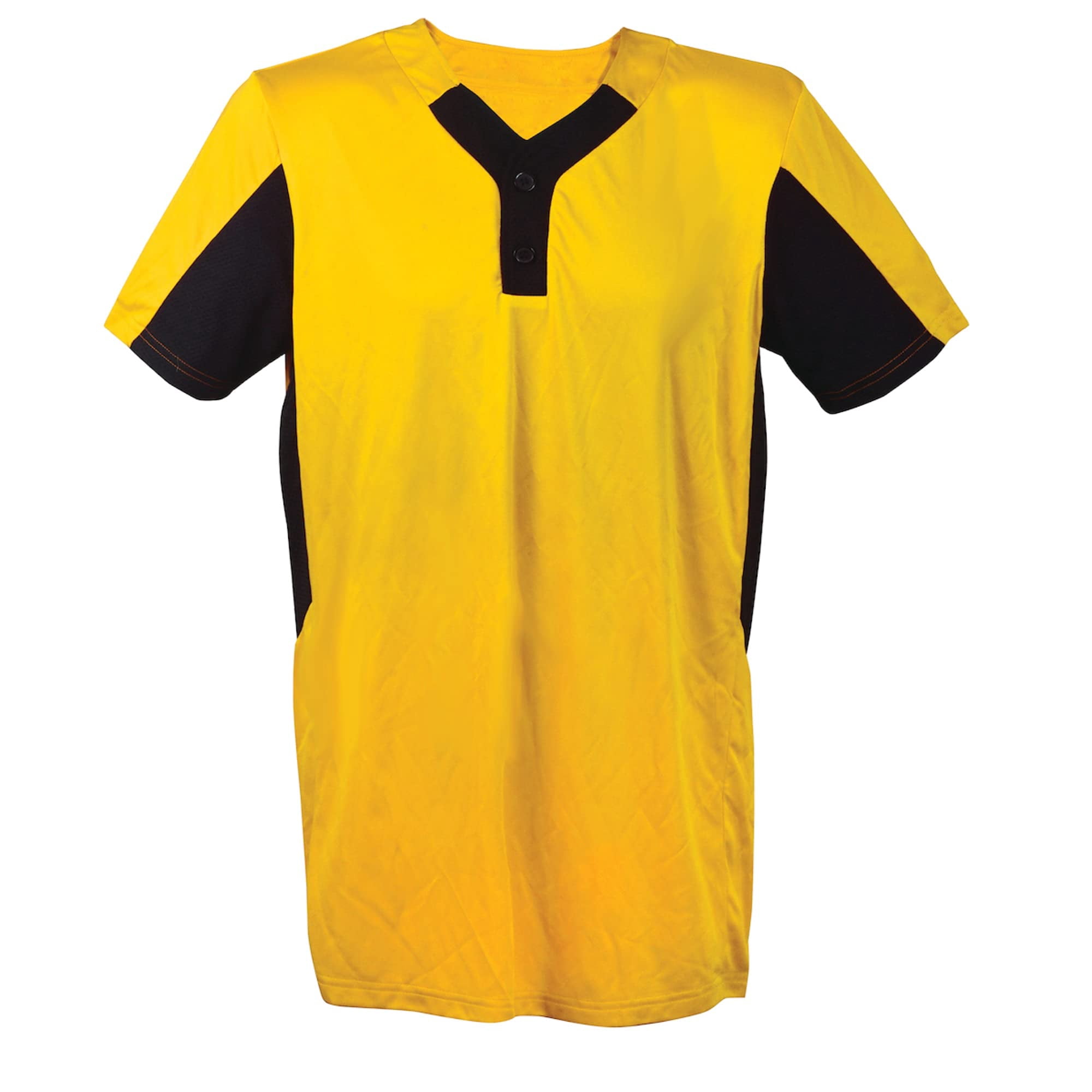 Jersey Martin Sports Con Dos Botones Para Adulto, Talla Grande, Dorado/negro