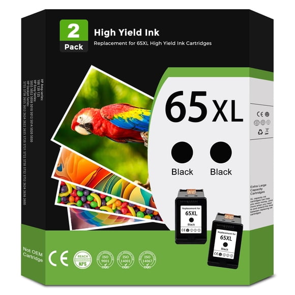 Cartuchos de Tinta ReliInk 65XL Negro Paquete de 2 Alto Rendimiento