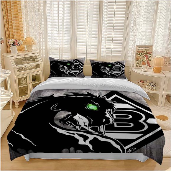 3pcs Black Beast B Logo Dark Style Design Pattern Set Soft and Comfortable Bedding Set Suitable for All Seasons