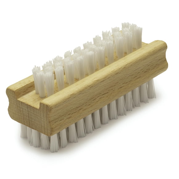 Cepillo para uñas y manos Konex, antideslizante, de madera, de dos caras
