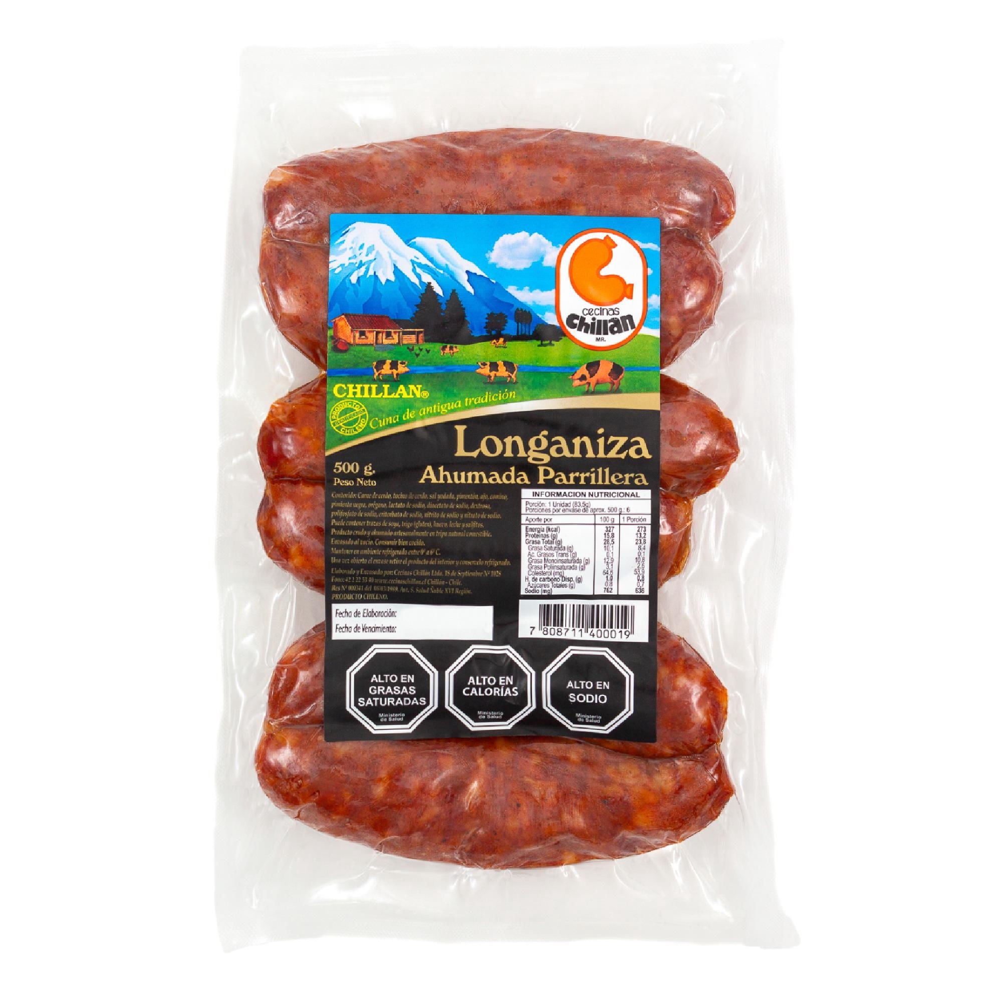 Longaniza Ahumada Parrillera Chillán 6 Un