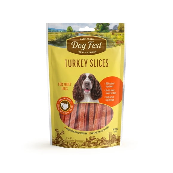 Snack Perros Dog Fest Tiritas De Pavo 90 Grs.