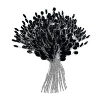 Bothyi - 30 Piezas De Ramas Artificiales De Acrílico Con Forma De Gota, Modernas Para Festivales, Bodas, Color Negro