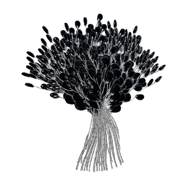 30 Piezas De Ramas Artificiales De Acrílico Con Forma De Gota, Modernas Para Festivales, Bodas, Color Negro