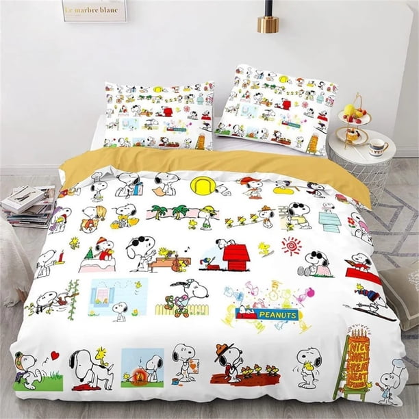 Snoopy Quilt Cover,ing Lovely Dog Duvet Cover,Cute Snoopy Bedding Seting Bedding Sizeing Children's Gif Bed Sheets