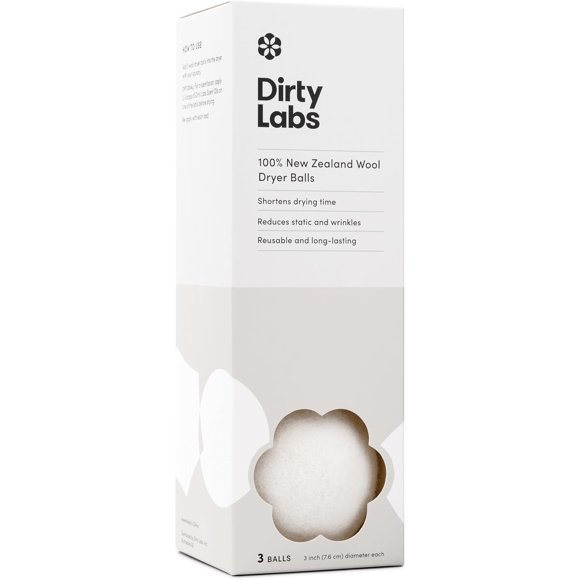 Dirty Labs 100 New Zealand Wool Dryer Balls 3 Pack