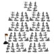 thumbnail image 4 of 100 Uds. Soldados En Miniatura De Plástico Para Juguetes Educativos, Accesorios De Clase Para Niños, Plata, 4 of 5