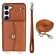 thumbnail image 1 of Crossbody PU Leather Phone Case For Samsung Galaxy S23 S22 Plus Note 20 Ultra Wallet Card Slots Magnetic Lanyard Cover, 1 of 3