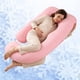 thumbnail image 1 of Almohada de embarazo ALLOPERA de cuerpo completo con funda removible, rosa, 1 of 8