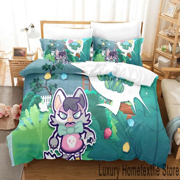 v538 Bed Sheets Game Here Comes Niko Bedding Set,Duvet Cover Comforter Bed Set Quilt Cover Pillowcase,King Queen Twin Size Boys Girls Adults 3-Piece Bedding Set (1 Duvet Cover + 2 Pillow Shams) Bed Sh