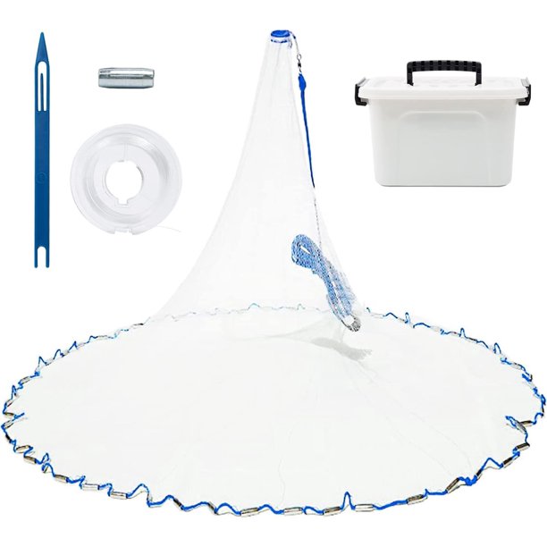 Red de lanzamiento BalanZze 3 m con malla de 1/2 pulgada para captura de cebos y peces