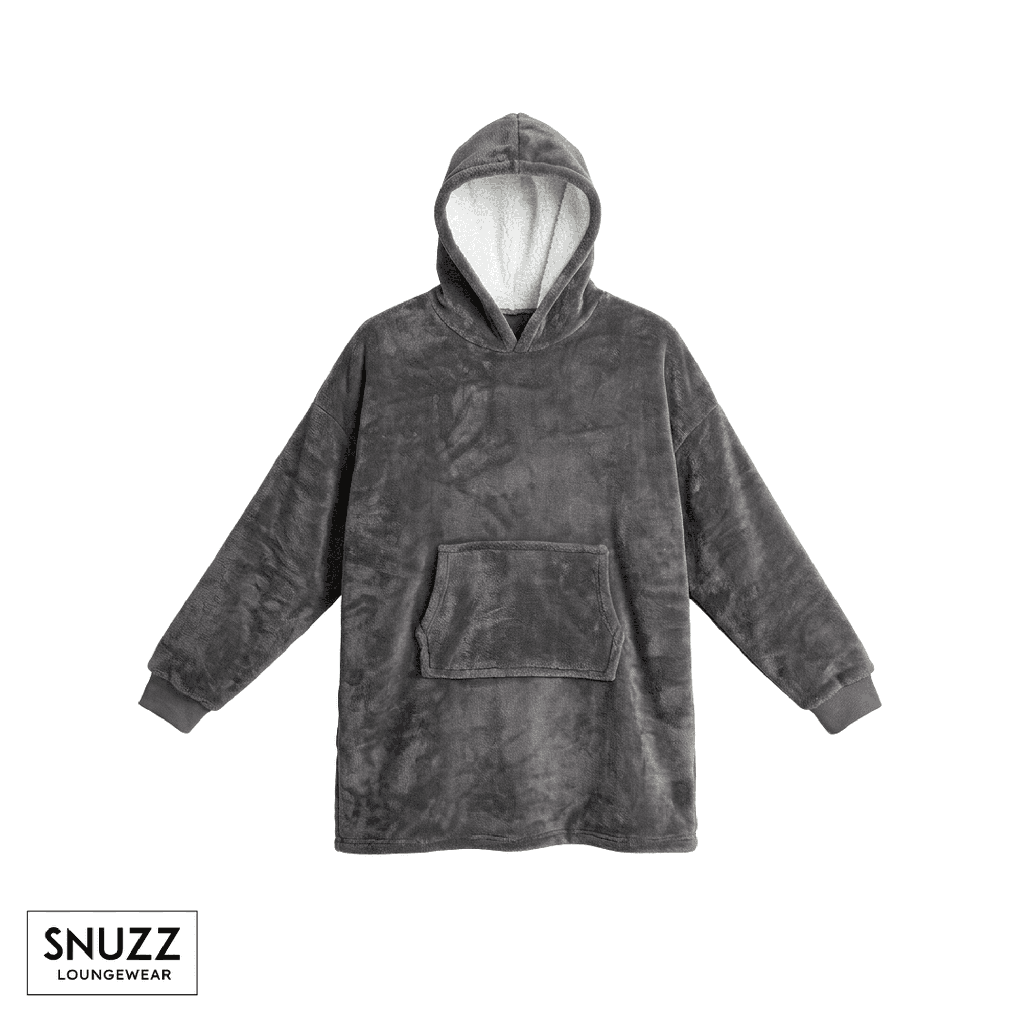 Poleron Manta Sherpa Gris Snuzz Loungewear 1 Un