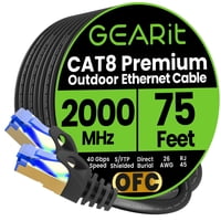 Cable Ethernet Gearit Cat8 Rj45, 75 Pies, 40 Gbps, 2000 Mhz, Sftp