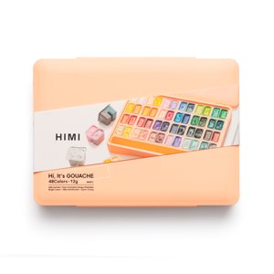 Himi Set Gouache 48 Colores Twin Cup 12G +3 Pinceles Damasco