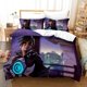 thumbnail image 1 of Overwatch Widowmaker Bedding Set Bed Cover Pillow Case 3 P CS Cartoon Character Duvet Cover For Boys QueenBed Sheets, 1 of 5