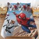 thumbnail image 3 of Spiderman Room Decor Bedding Set with Sheets And Pillow 3 Piece Bedding Super Soft Fade Resistant Microfiber for Boys Girls Kids Twin, 3 of 5