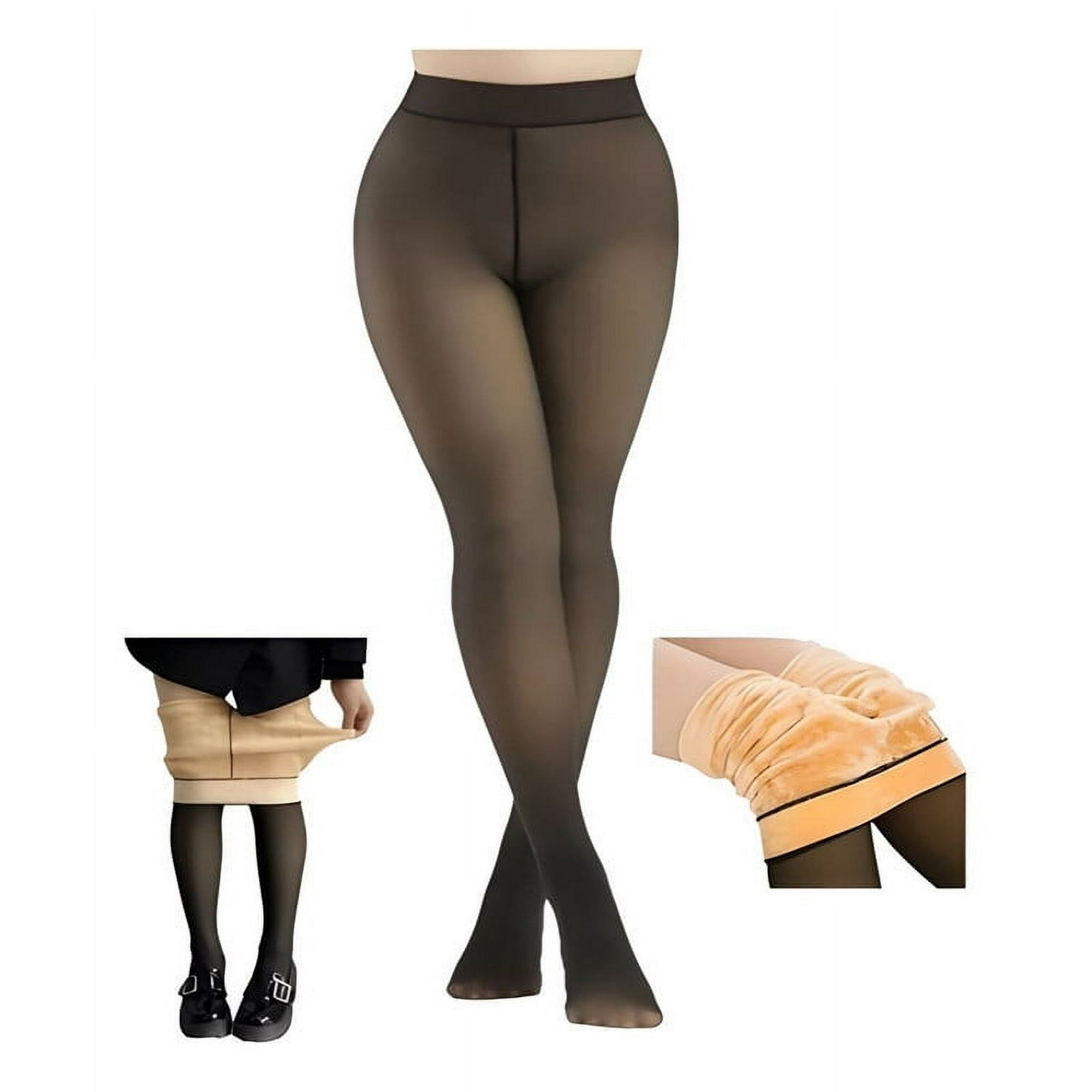 Genérico - Pack De 6 Pantys Efecto Piel Mujer Para Invierno Con Forro