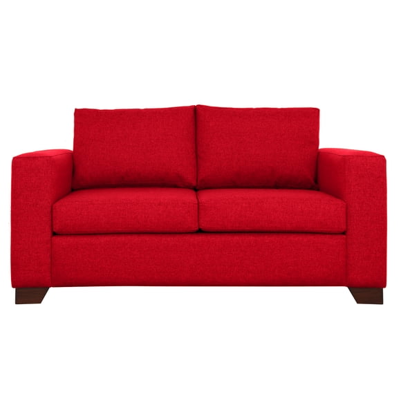 Sofá 2 Cuerpos Chelsea 166 cm Tela Rojo SD