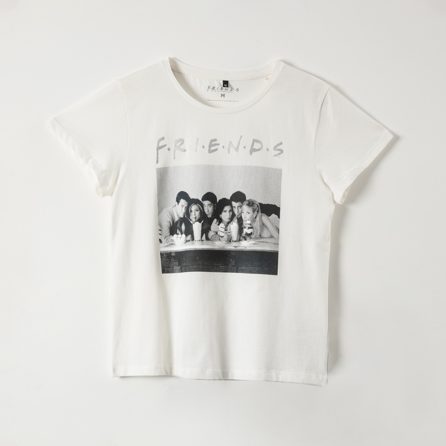 Polera Manga Corta Mujer Foto Blanco Friends