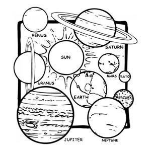 Rienda Libre Graphics - Decomural Space Planets Solar System Ws-34471