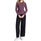thumbnail image 2 of INSPIRE CHIC Camiseta Casual de Algodón de Manga Larga con Cuello Redondo y Ajuste Ceñido a Rayas para Mujer, Regreso a Clases, Raya Rosa, Talla S, 2 of 6