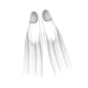 thumbnail image 3 of Aletas De Snorkel Para Hombres Y Mujeres, Zapatos De Natación De Viaje, Aletas Largas De Silicona, Aletas De Natación M Blanco, 3 of 5