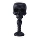 thumbnail image 4 of Calavera Cónica Portavelas Columnar Velas Soporte Estatuilla Decoración Del Hogar Negro, 4 of 5