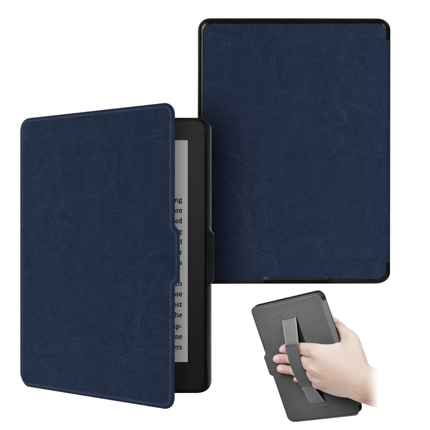 Funda Gangxun Compatible Con Kindle Paperwhite 3/2/1 – Diseño Con Correa De Mano, Modo Automático, Cuero Pu Vintage