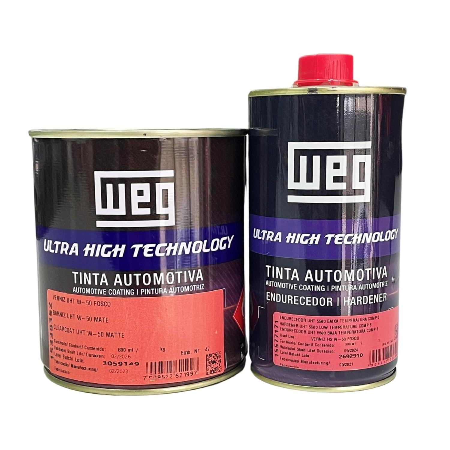 Barniz Mate Automotriz Opaco Clear Hs Weg W50 Kit 1/4 Gl. Blanco