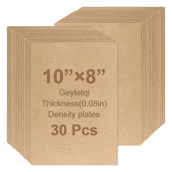 Tableros MDF Geytetqi 25 × 20 cm 2 mm Pack de 30