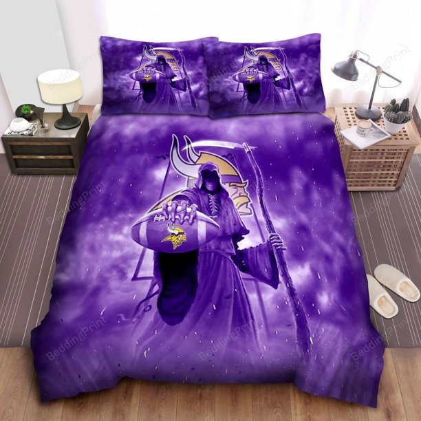 Minnesota Vis Skull Ver 3 Quilt Duvet Cover Set Children Super 3-Piece Bedding Set