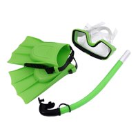 Ioensy - Conjunto De Snorkel Gafas De Natación Tubo De Respiración Ajustable Para Buceo De Verano Al Aire Libre Verde Tamaño Ue 35 A 39