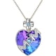 thumbnail image 1 of Romantic Hearte Collars Chain Azul Colgante Collar Mothers Day Gift Silver Cristal Jewelry para mujeres o Girls, 1 of 7