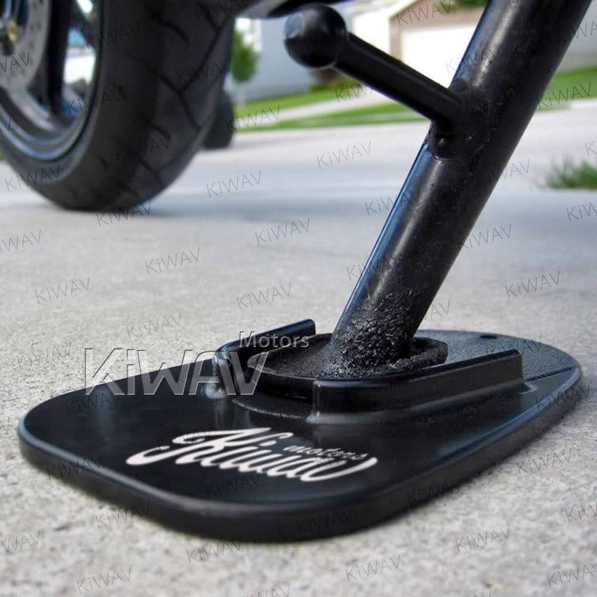 Base Soporte Patita Moto Kiwav Negro 5x3in Antideslizante