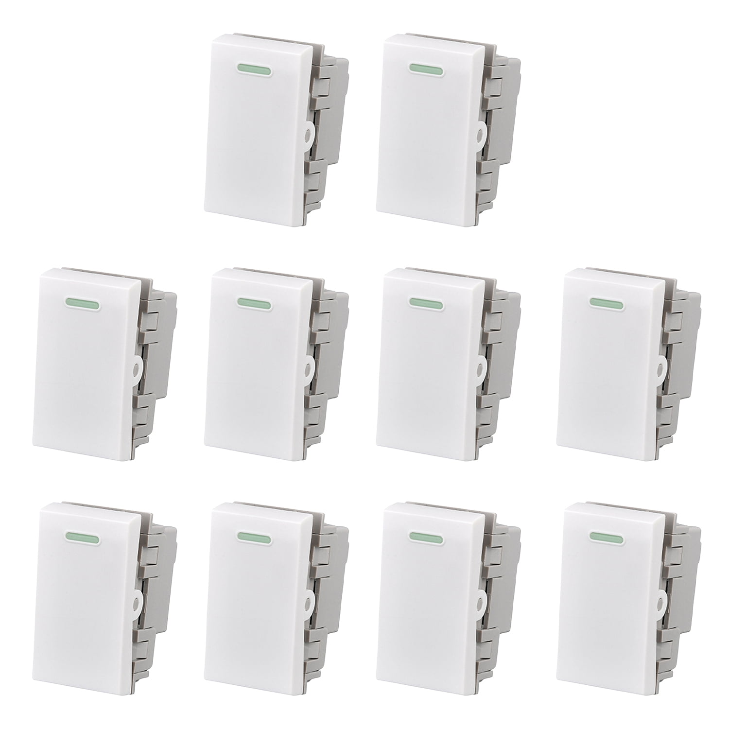 Genérico - Pack 10 Modulo Interruptor 9/12 10a 250v Blanco