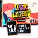 thumbnail image 1 of Juego de preguntas y respuestas That Song Lyric Legend R&B de los 90 con 144 canciones, 1 of 9