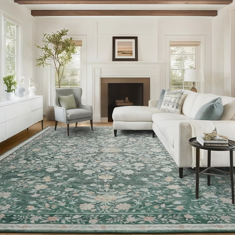 Alfombra Amada Homefurnishing, Lavable, Vintage, Antideslizante, 8 X 10