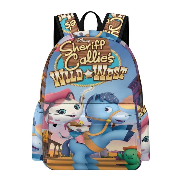 El Oeste Salvaje de la Sheriff Callie-theme Backpack, Campus style schoolbag Bookbag with Adjustable Shoulder Straps And Large Zip Compartment, Unisex Travel Bags.42x30x15cm
