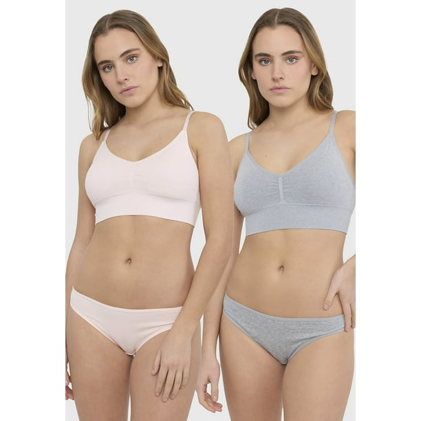 Bipack Peto Mujer Seamless Rosado - Gris Melange Corona