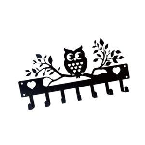 Magideal - Soporte Para Llaves De Montaje En Pared, Gancho Organizador, Resistente, Fácil Instalación, Estante De Almacenamiento Para Sombreros, Llavero De Metal Búho