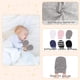 thumbnail image 4 of Manoplas de algodón para bebés, niños y niñas, antiarañazos, paquete de 3 (rayas blancas y negras, 0-3 meses), 4 of 7