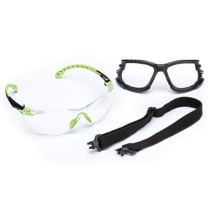 Gafas De Seguridad 3M Solus Serie 1000, Lentes Transparentes, Verde/Negro