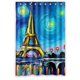 thumbnail image 1 of Cortina de ducha con diseño de la Torre Eiffel y ganchos (48 x 72 pulgadas), 1 of 3