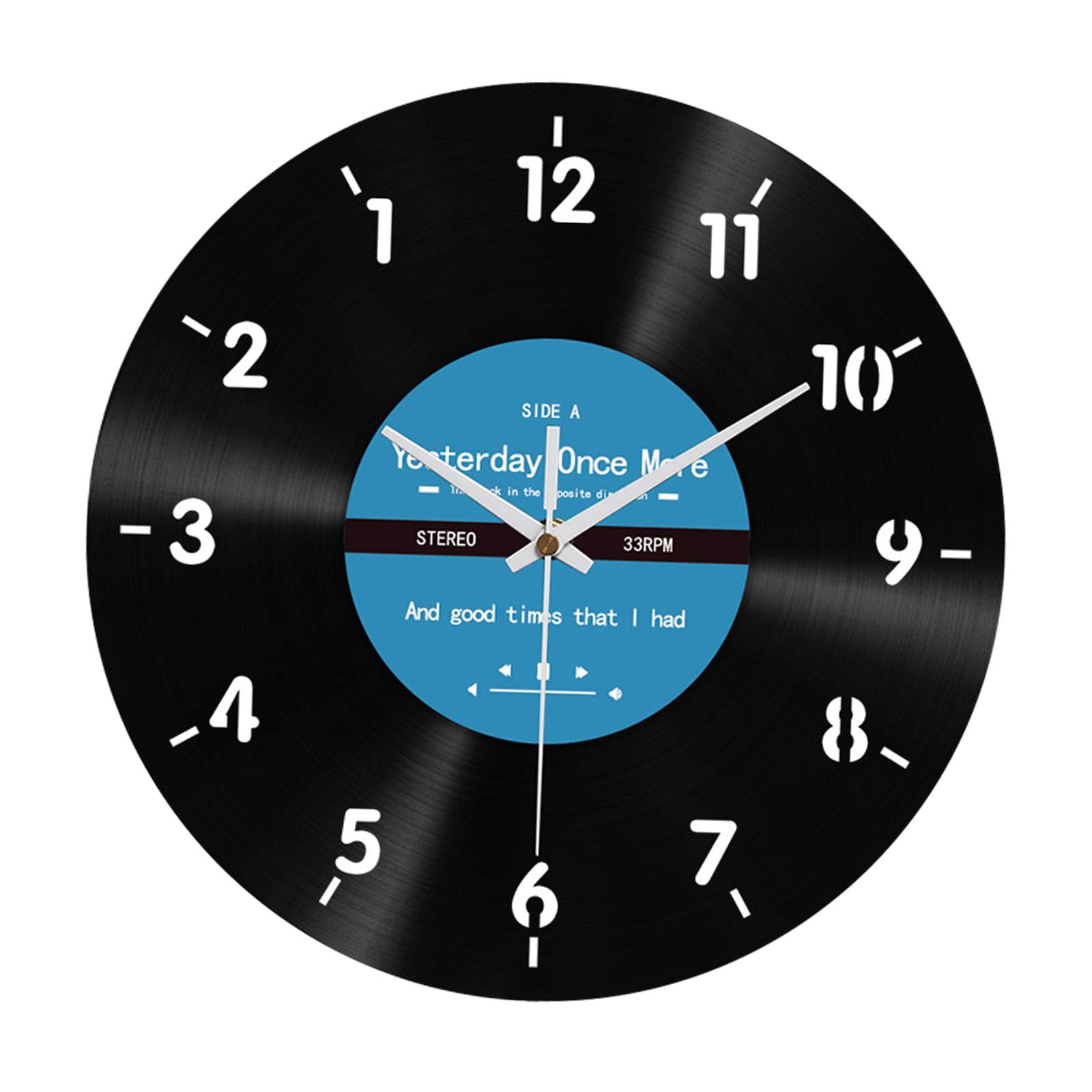 Magideal - Reloj De Pared Al Revés, Reloj Colgante De Pared Con Números De Arabia, Relojes De Pared Decorativos Creativos De 12 Pulgadas Para Decoración De Pared