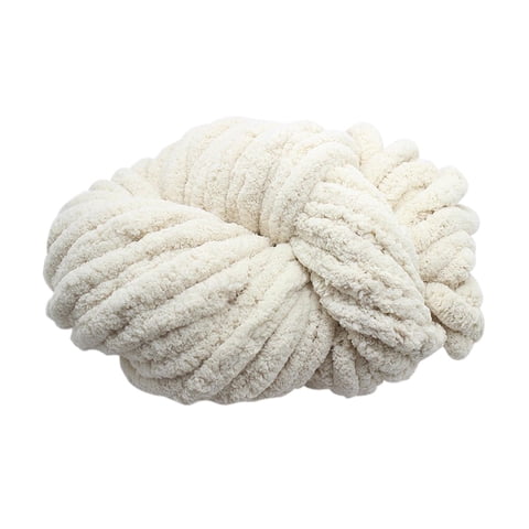 Magideal - Hilo Grueso De Chenilla, Hilo Súper Voluminoso, Hilo Grueso Lavable, Fibras Acrílicas Para Cama, Brazo De Ganchillo, Cojín Para Sofá Tejido Beige