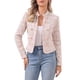 thumbnail image 1 of INSPIRE CHIC Chaqueta de Tweed para Mujer con Cuello Mao, Abierta al Frente, Talla XL Multicolor, 1 of 6