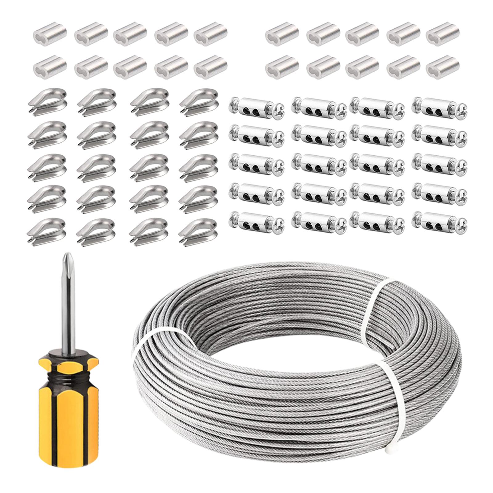 Ioensy - Lámpara Colgante De Cuerda De Alambre, Multiusos, Para Patio, Hogar, Balcones, 100M