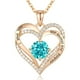thumbnail image 1 of Collar colgante de amor de amor con piedra de nacimiento Zirconia, regalo de joyería de las mujeres para la Navidad, cumpleaños, aniversario, 1 of 5