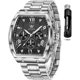 thumbnail image 1 of Reloj OLEVS cronógrafo cuadrado 30M correa acero, 1 of 3